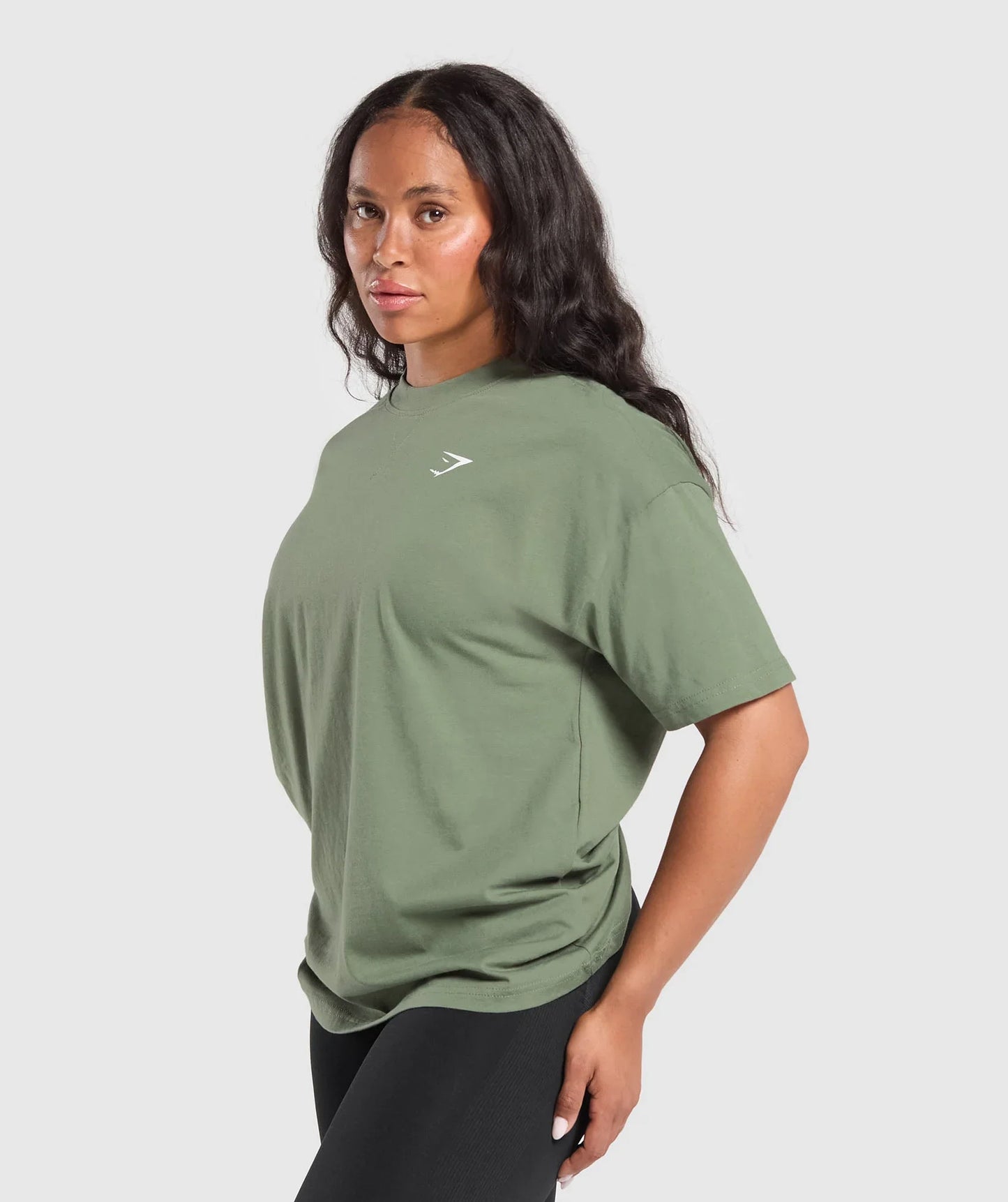 Adapt Camo Graphic Oversized Top - Force Green