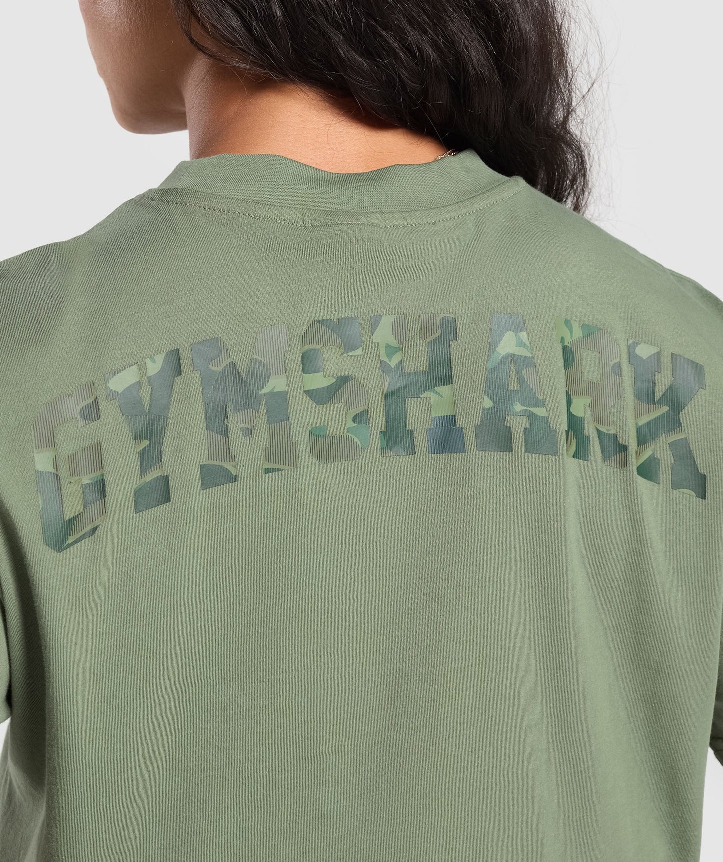 Adapt Camo Graphic Oversized Top - Force Green