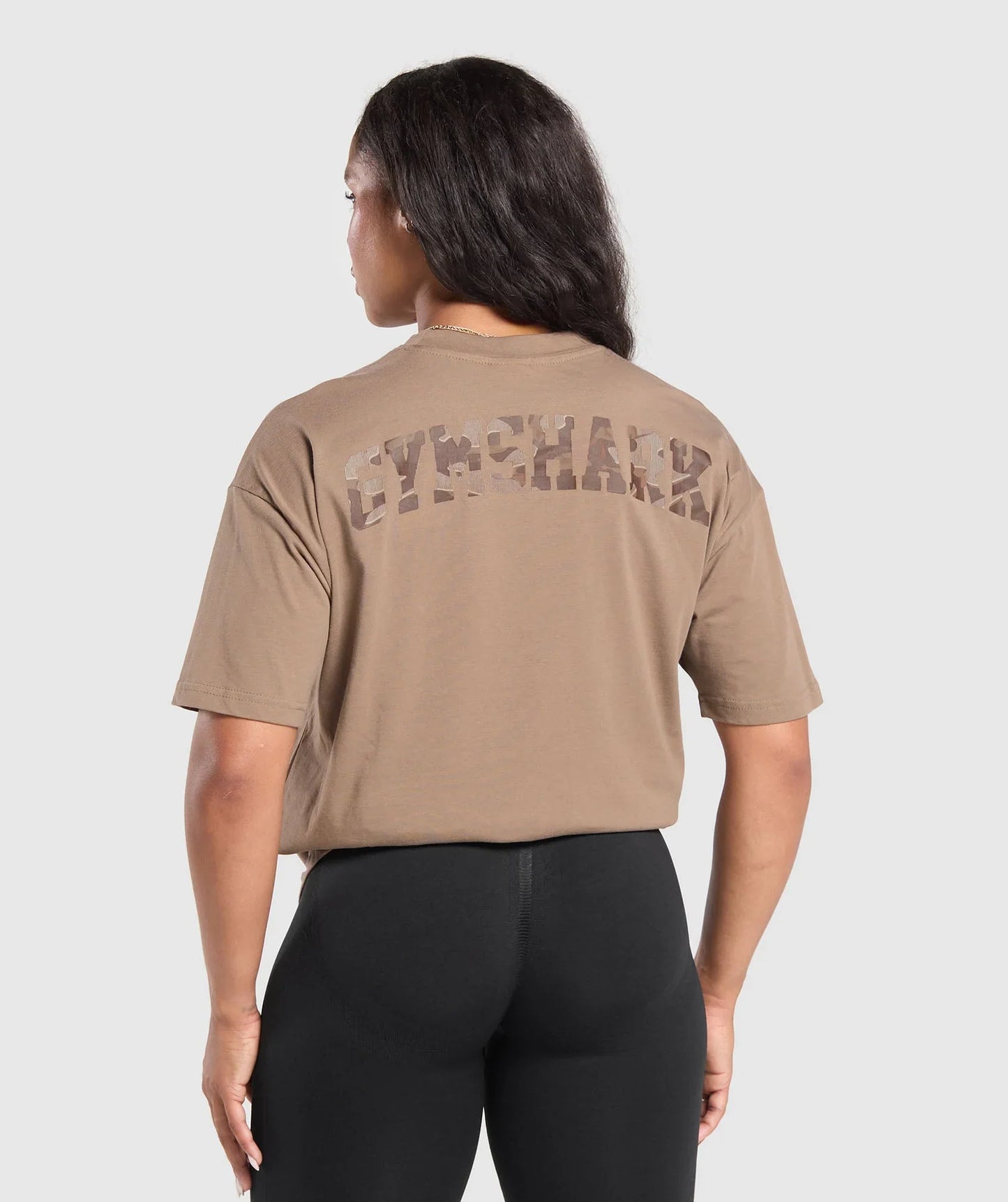 Adapt Camo Graphic Oversized Top - Soul Brown