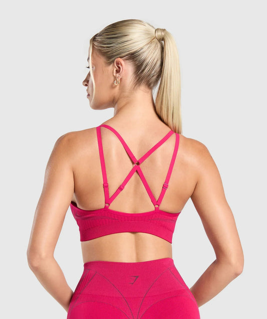 Apex Contrast Sports Bra - Build Pink/Asphalt Grey