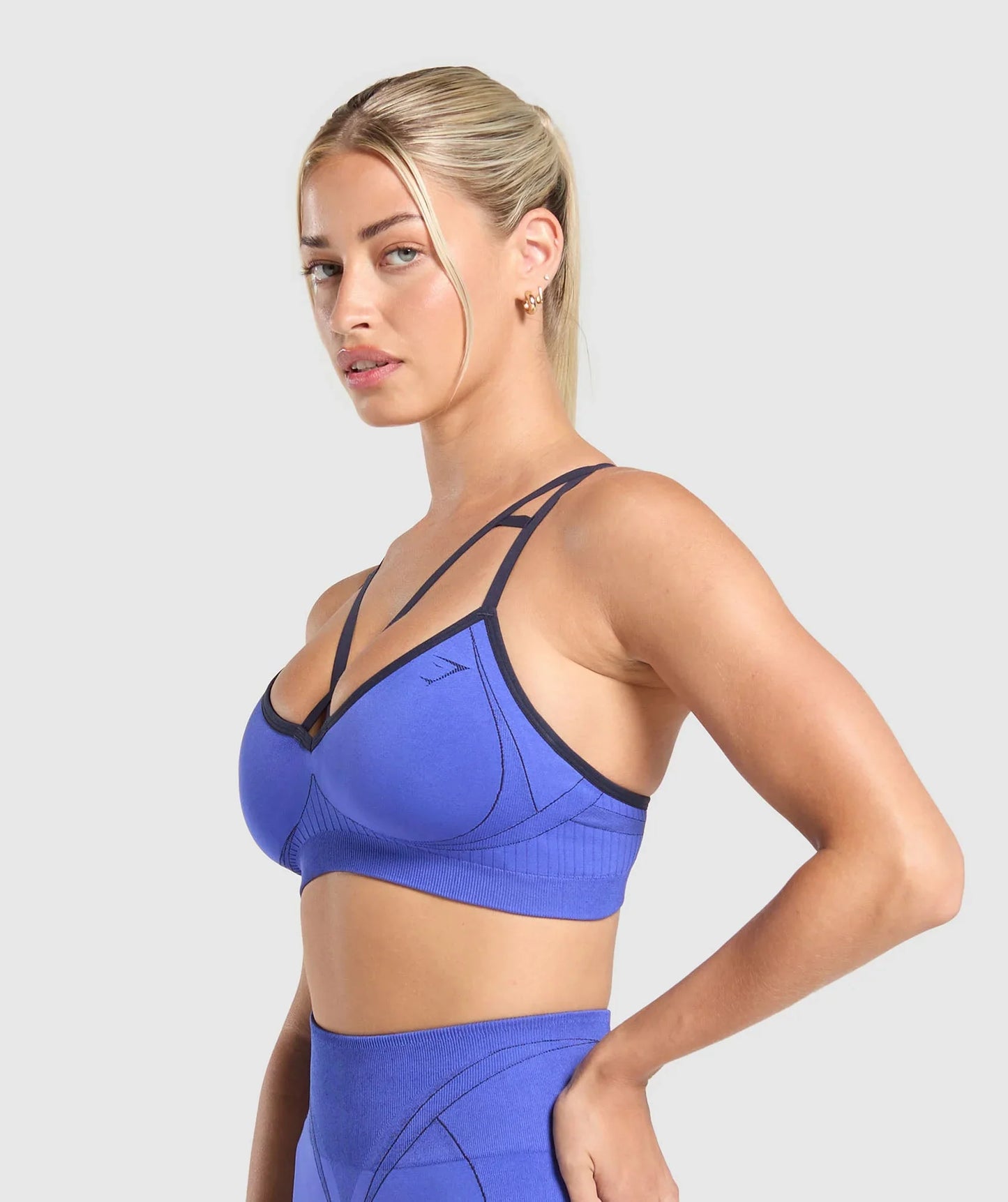 Apex Contrast Sports Bra - Force Blue/Heavy Blue