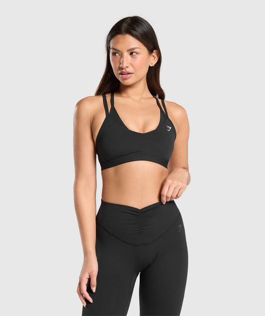 Double Up Sports Bra - Black