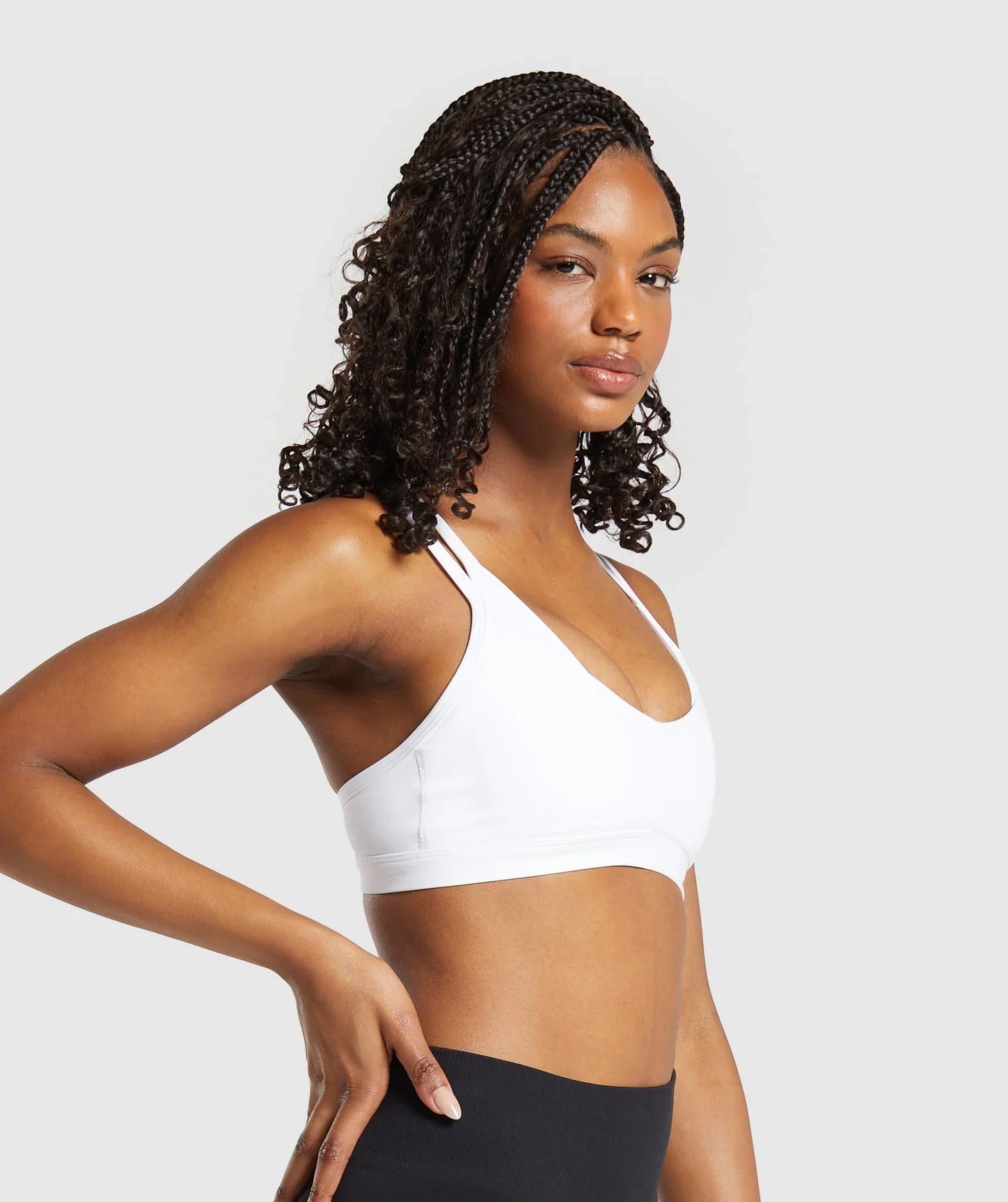 Double Up Sports Bra - White