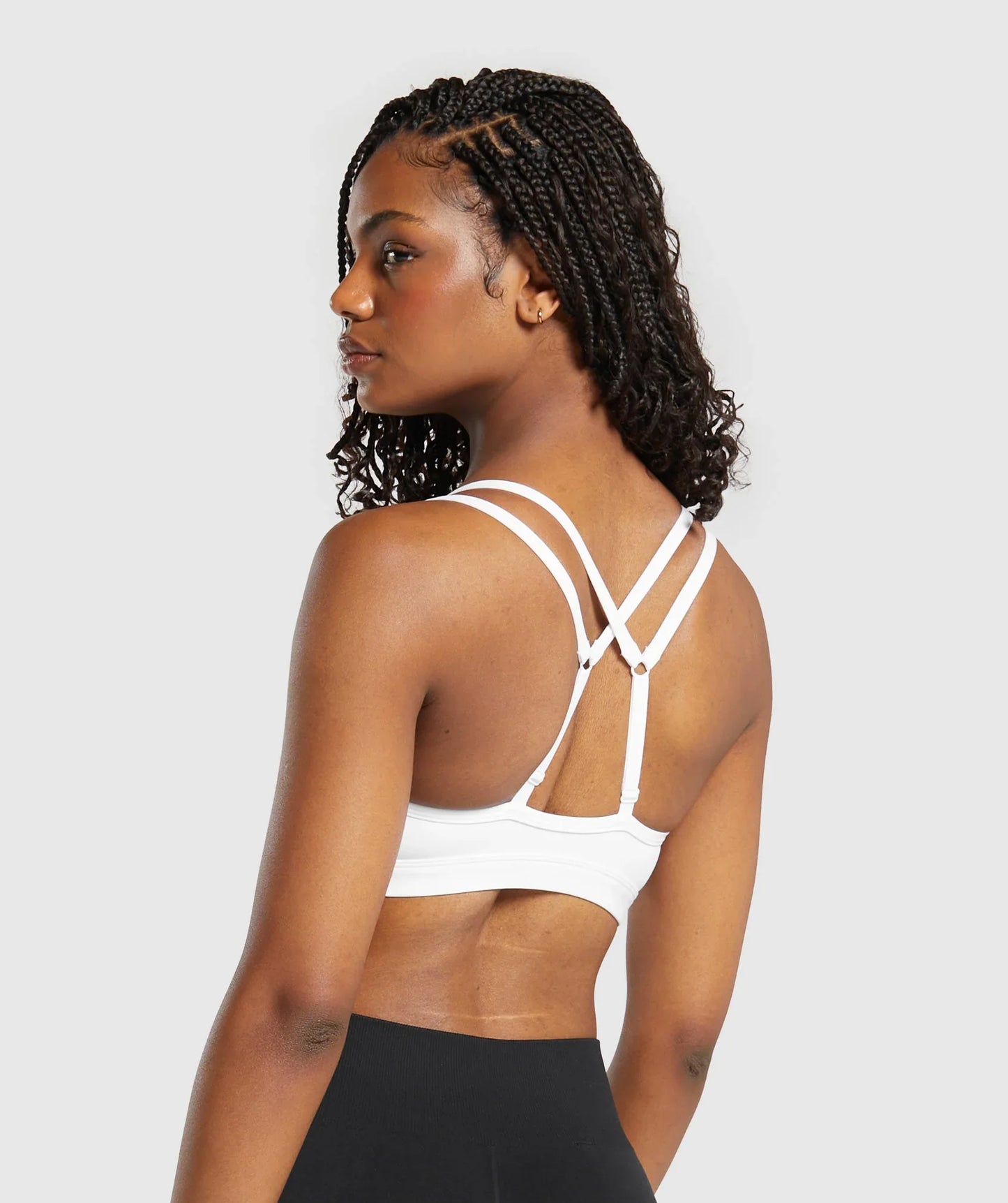 Double Up Sports Bra - White