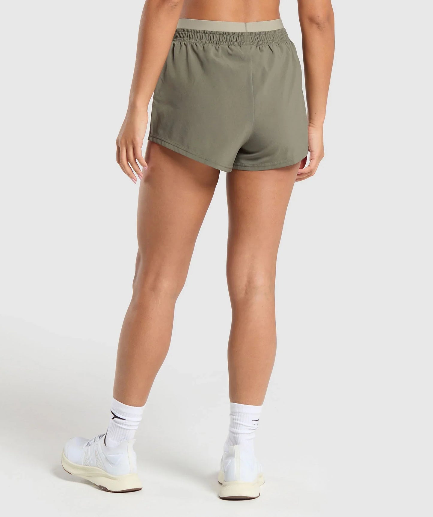 Double Waistband Shorts - Base Green/Chalk Green