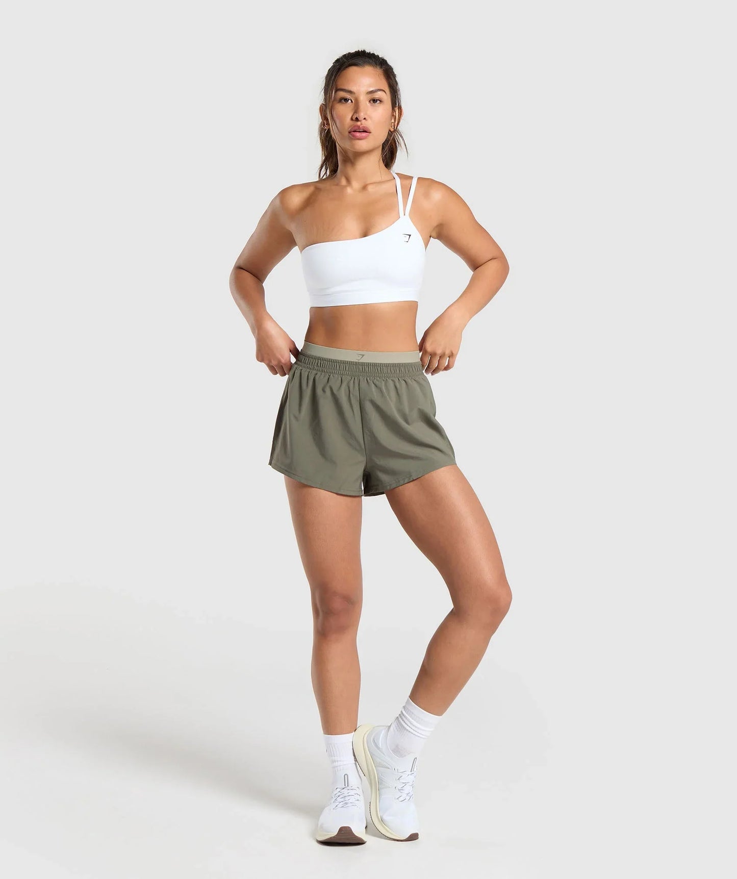 Double Waistband Shorts - Base Green/Chalk Green