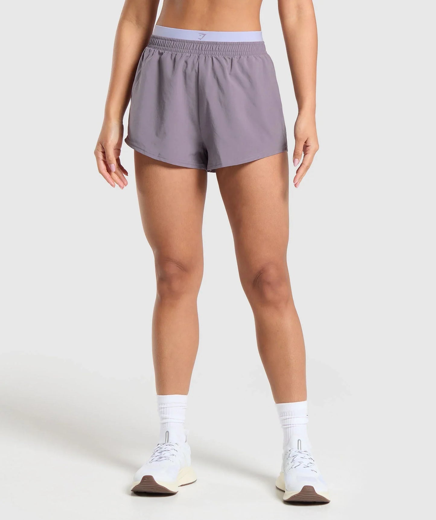 Double Waistband Shorts - Fog Purple/Silver Lilac