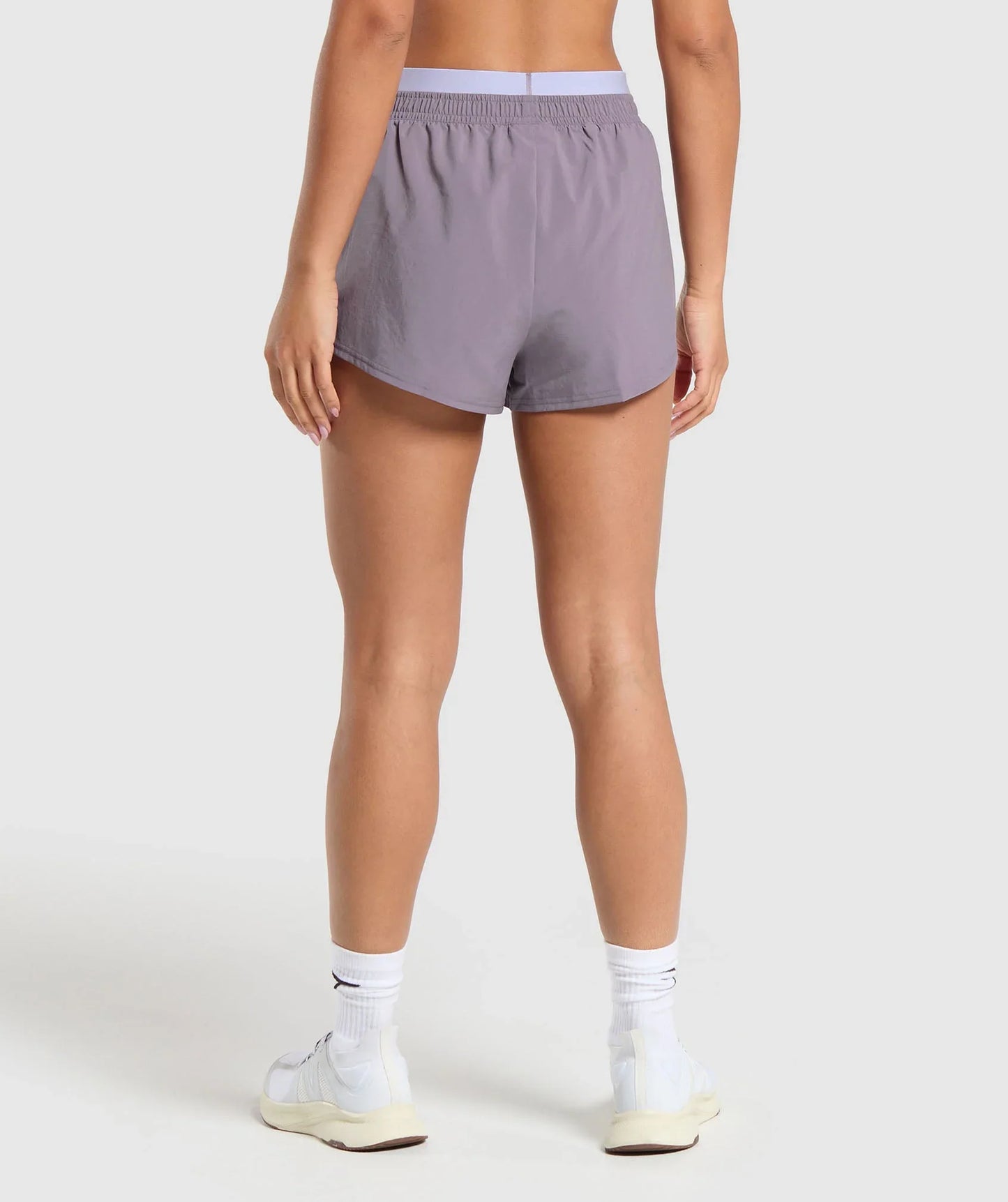 Double Waistband Shorts - Fog Purple/Silver Lilac