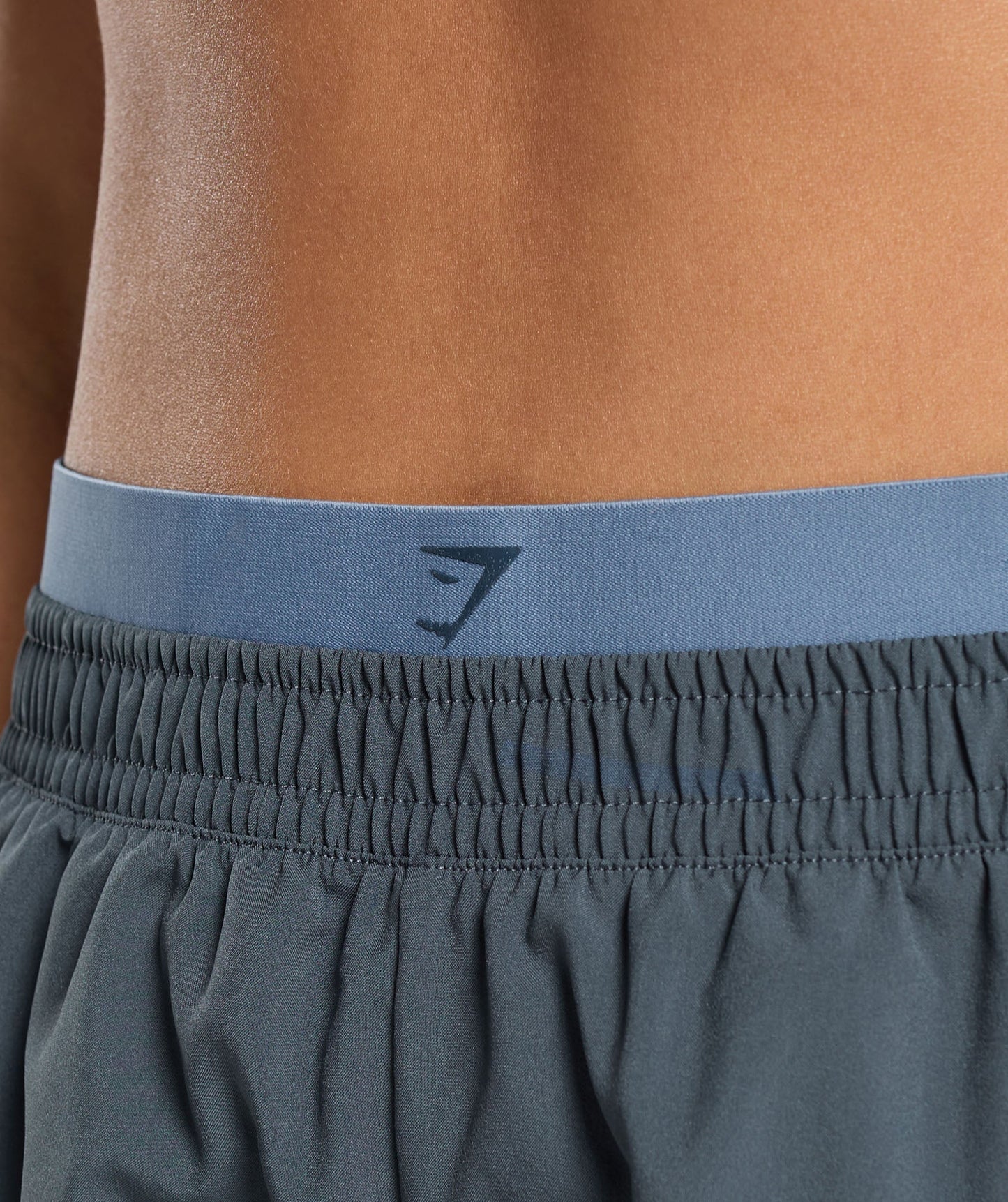 Double Waistband Shorts - Titanium Blue/Faded Blue