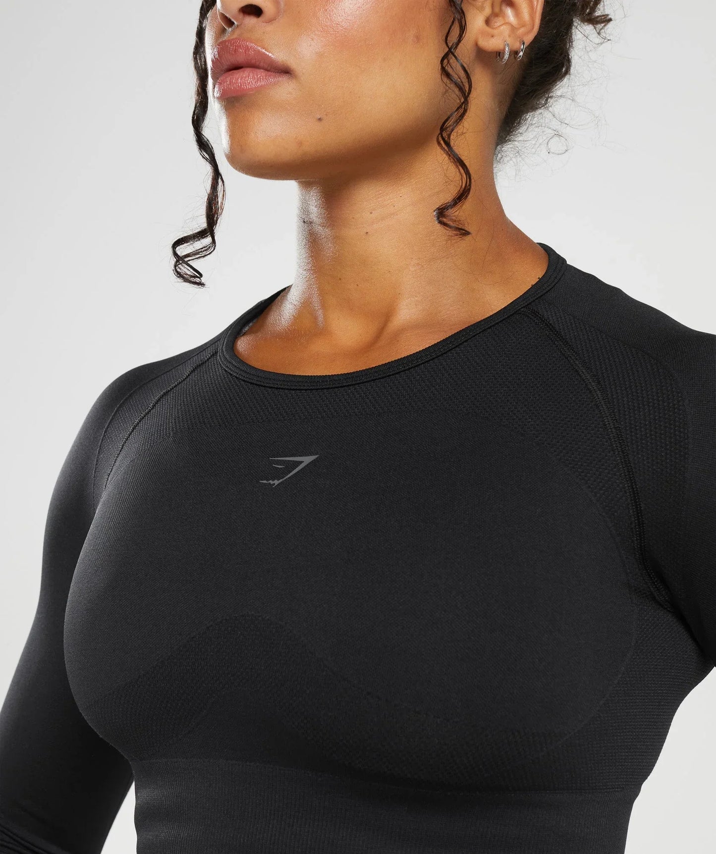 Flex Sports Long Sleeve Crop Top - Black