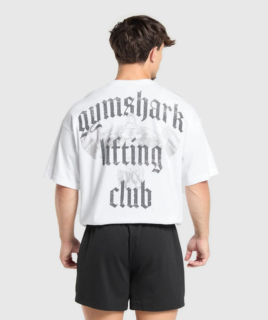 Lifting Club T-Shirt - White/Pitch Grey