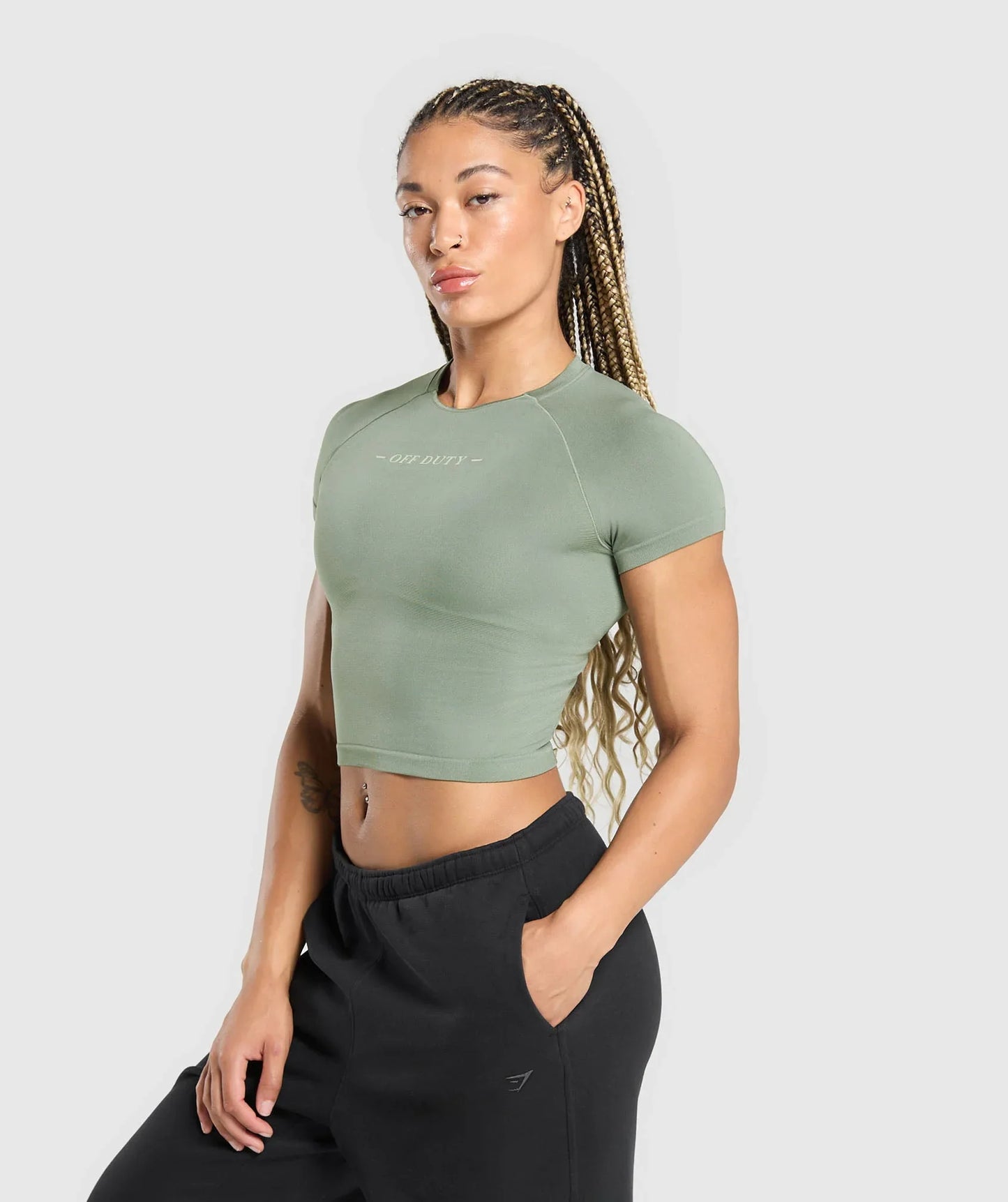 Off Duty Seamless Baby Tee - Unit Green