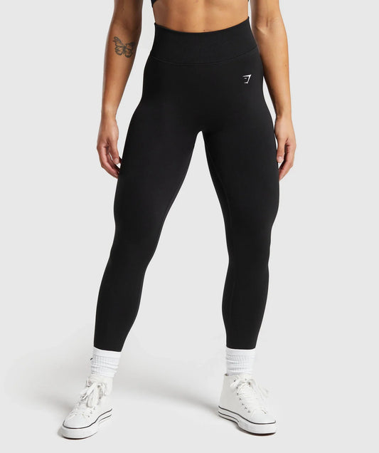 Lift Contour Seamless Leggings - Black/Black Marl