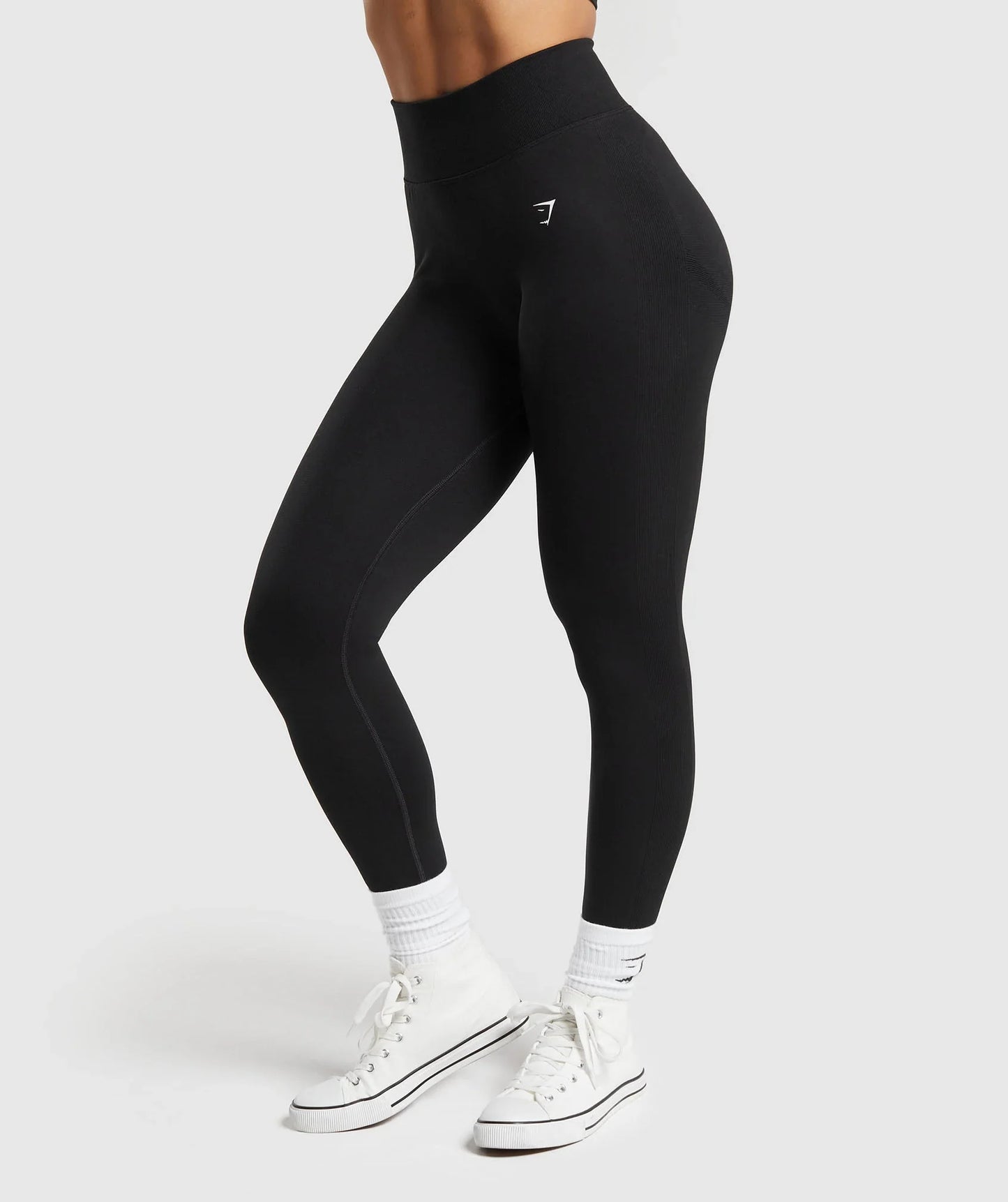 Lift Contour Seamless Leggings - Black/Black Marl