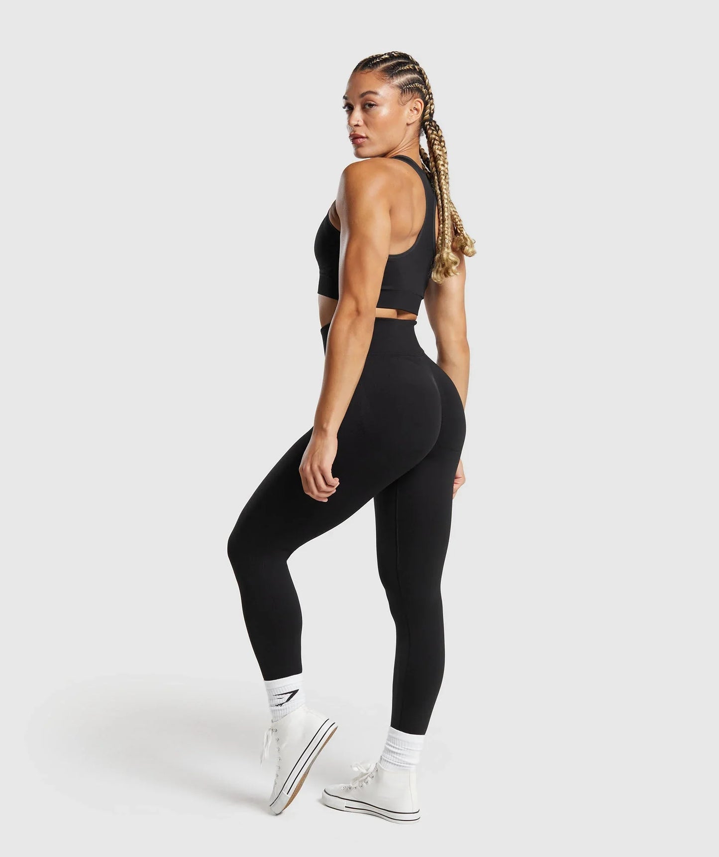 Lift Contour Seamless Leggings - Black/Black Marl