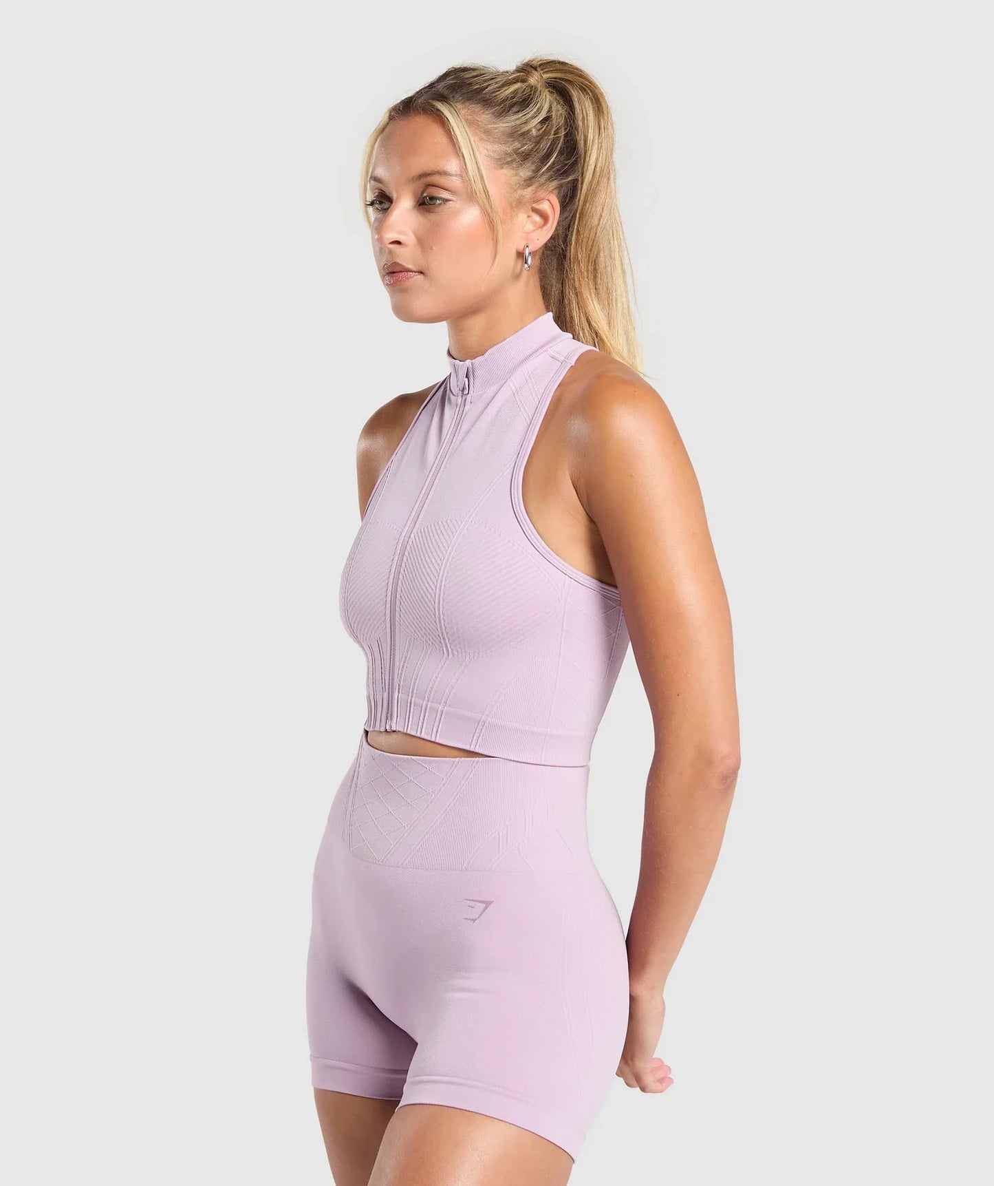 Corset Seamless Crop Tank - Warm Lilac