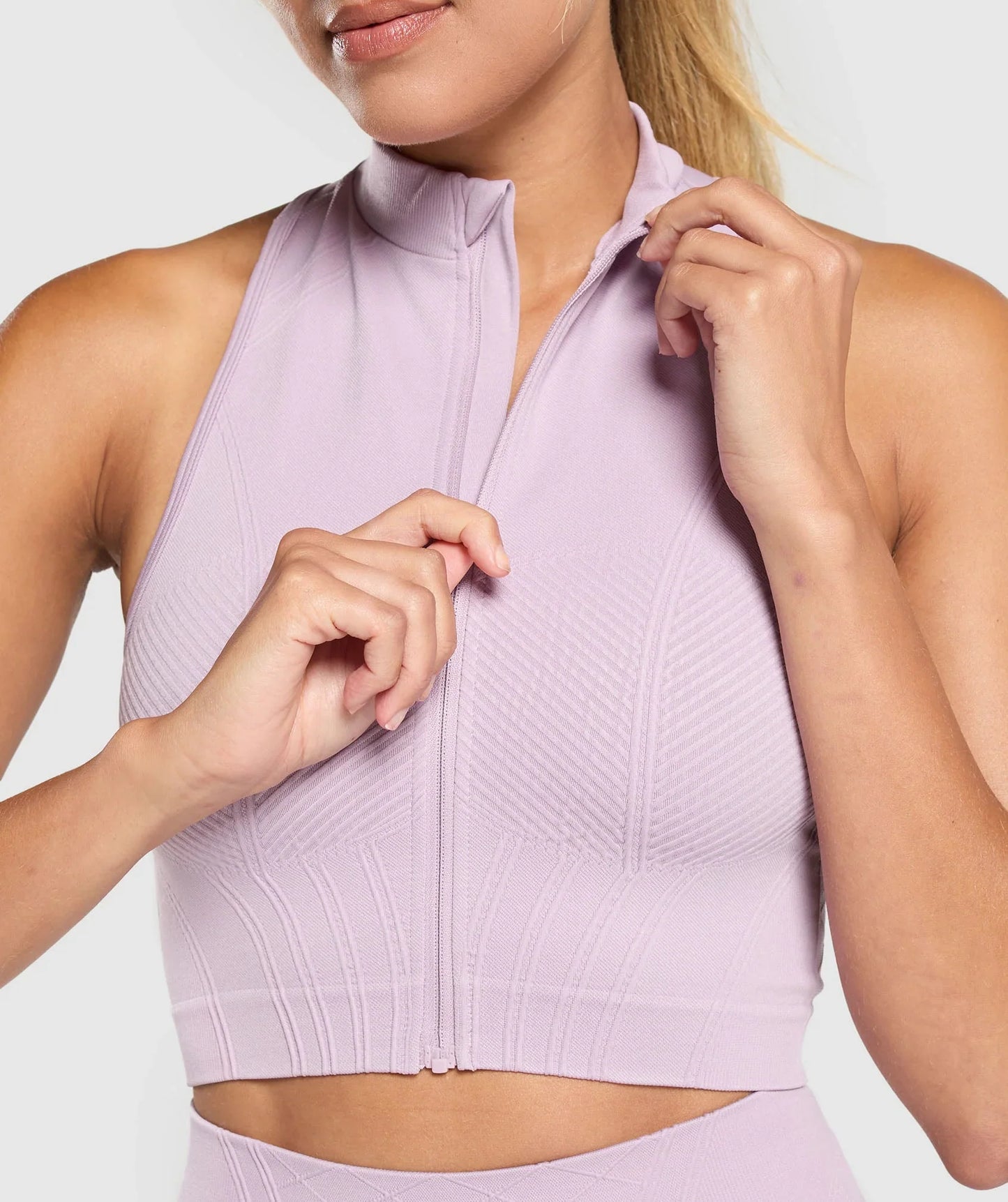 Corset Seamless Crop Tank - Warm Lilac