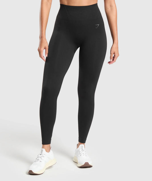 Corset Seamless Leggings - Black