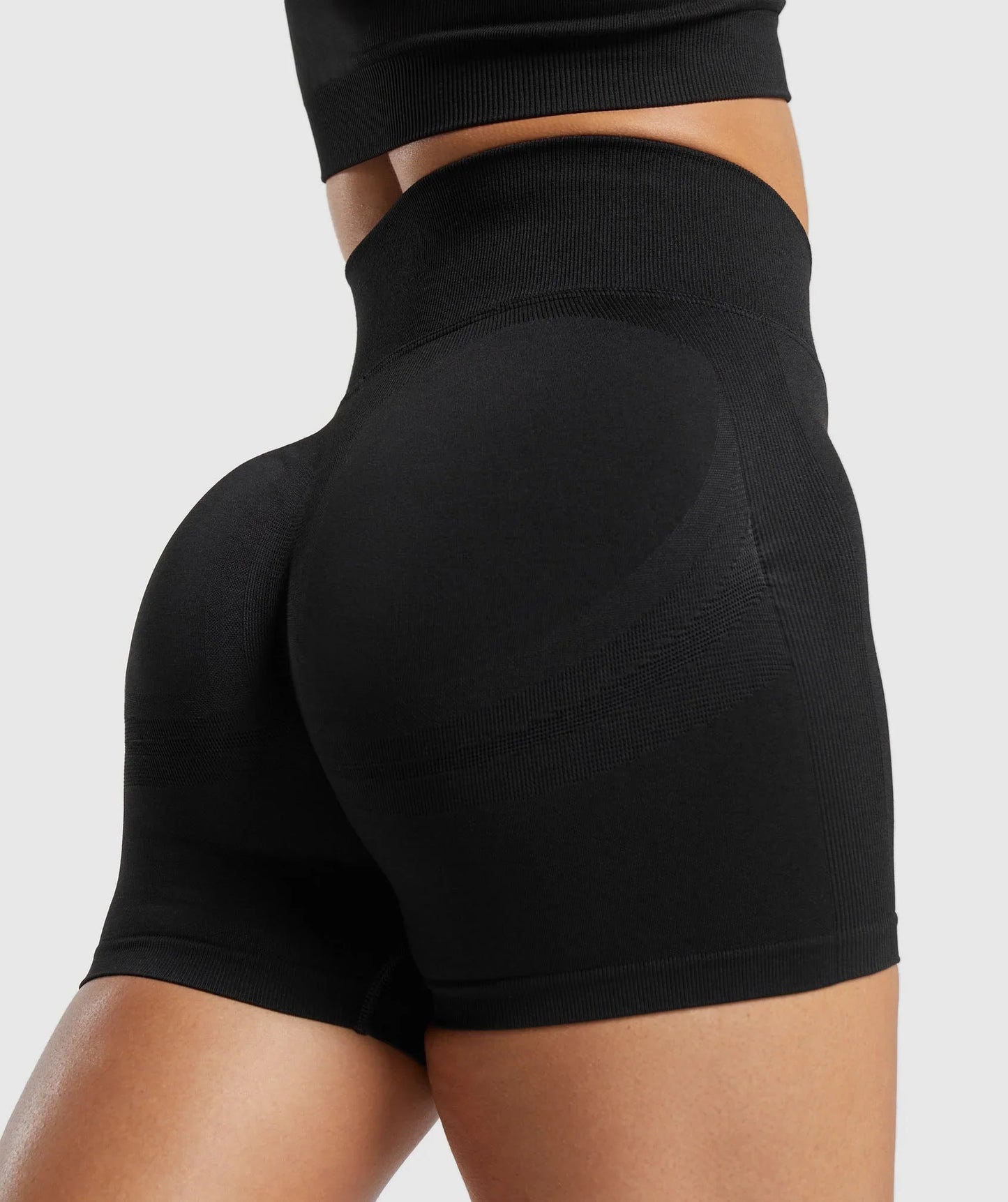 Lift Contour Seamless Shorts - Black/Black Marl