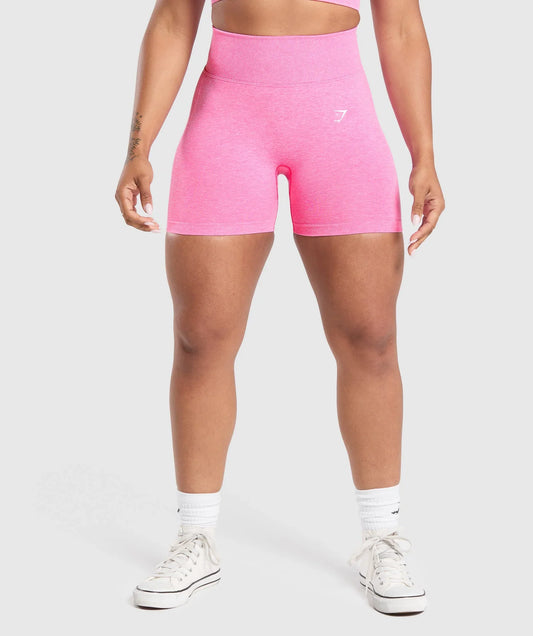 Lift Contour Seamless Shorts - Physical Pink/White Marl