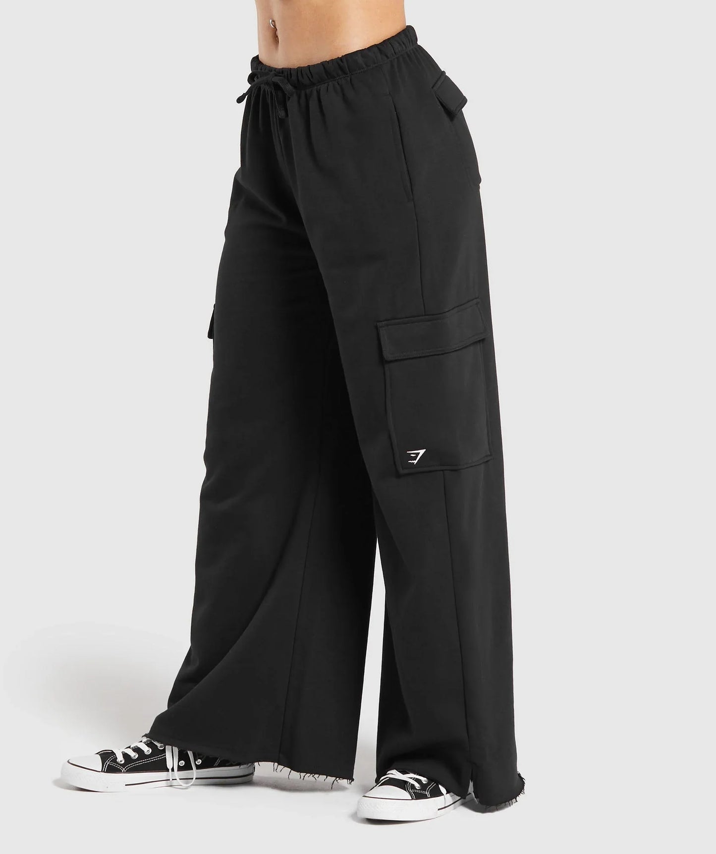 Fleece Cargo Pants - Black