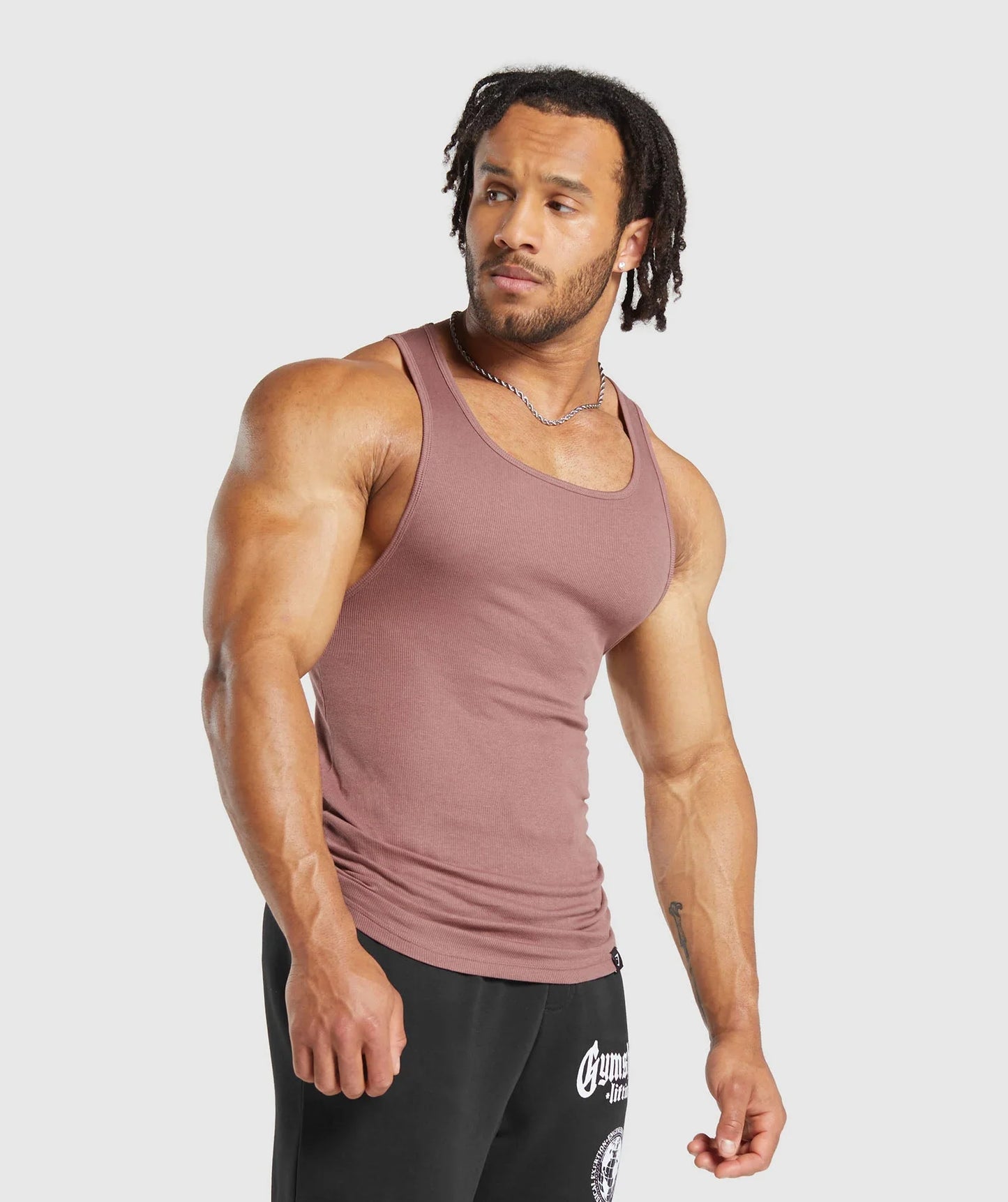 Ribbed Tank 1PK - Brick Brown