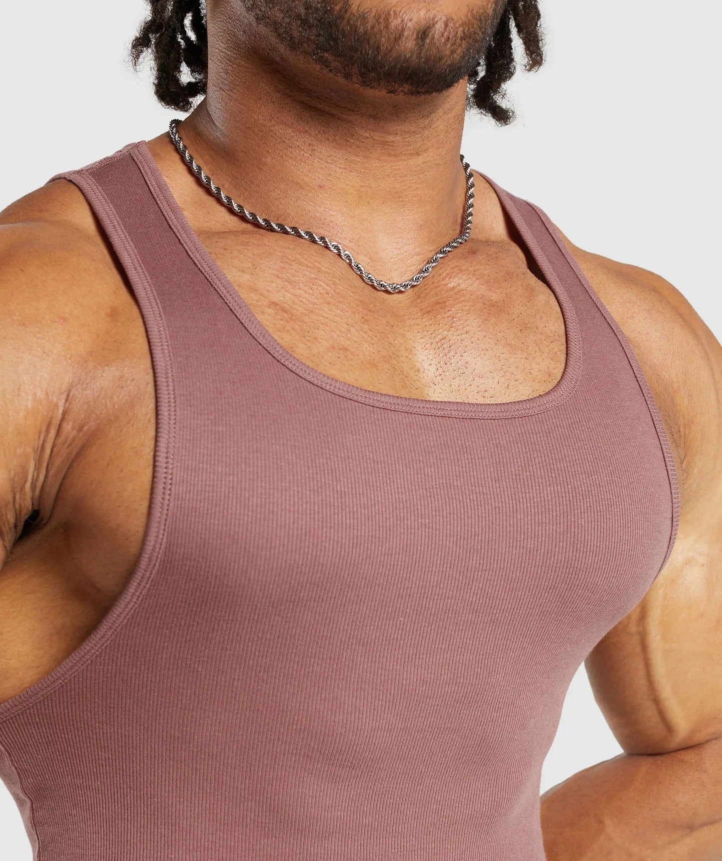 Ribbed Tank 1PK - Brick Brown