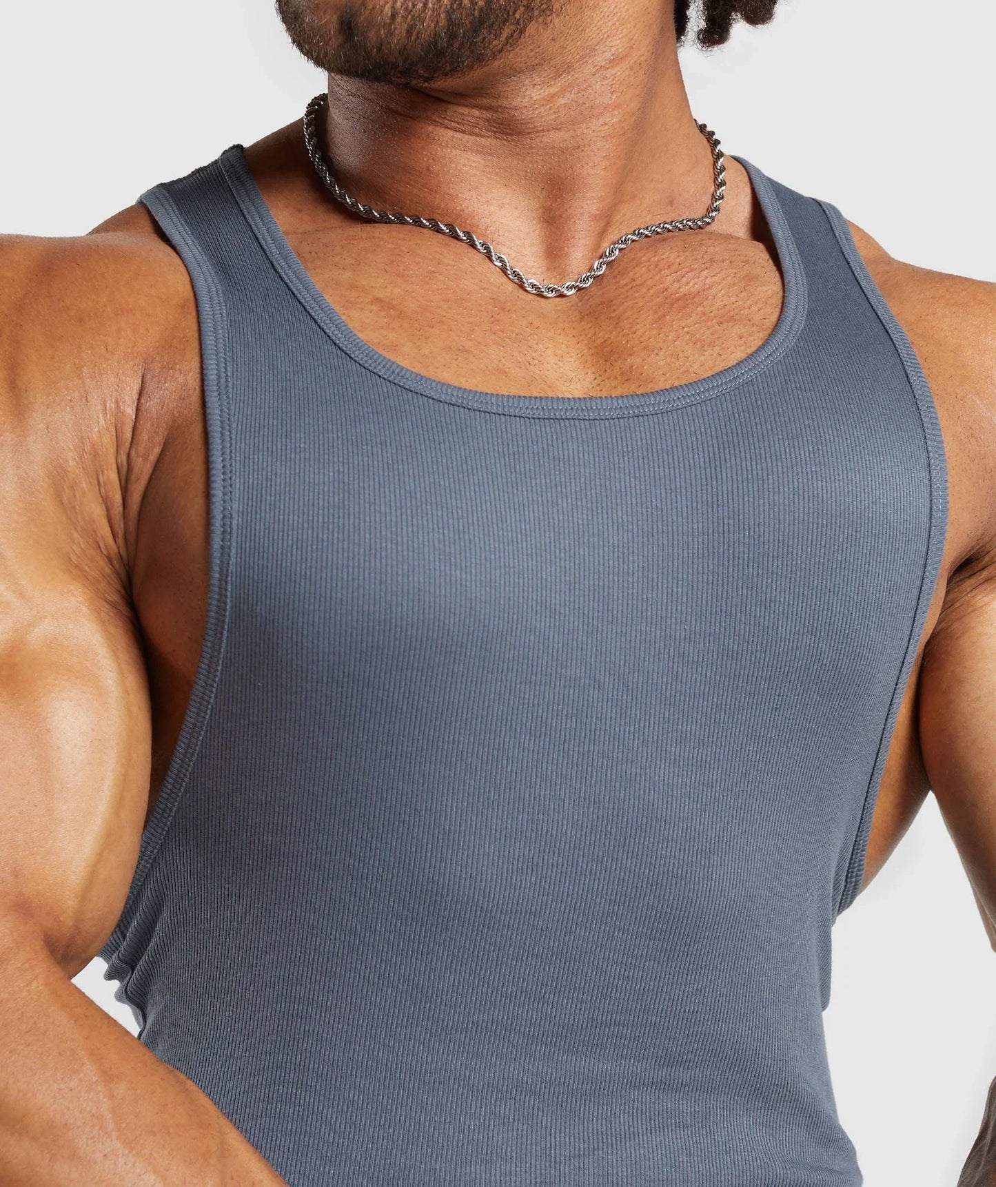 Ribbed Tank 1PK - Iron Blue