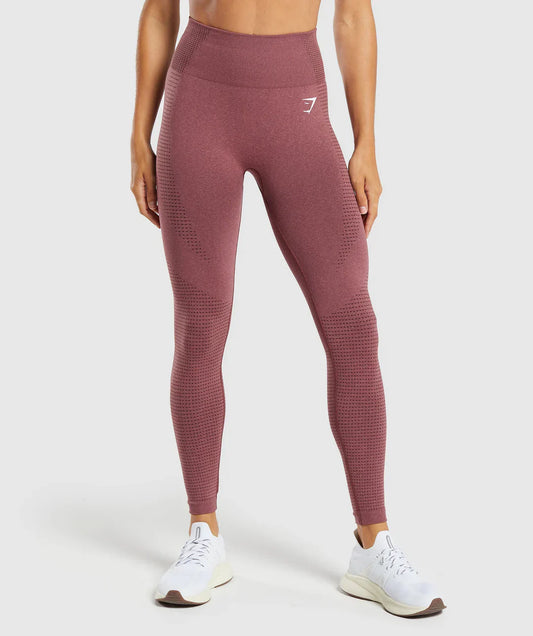 Vital Seamless Leggings Burgundy Pink /Marl