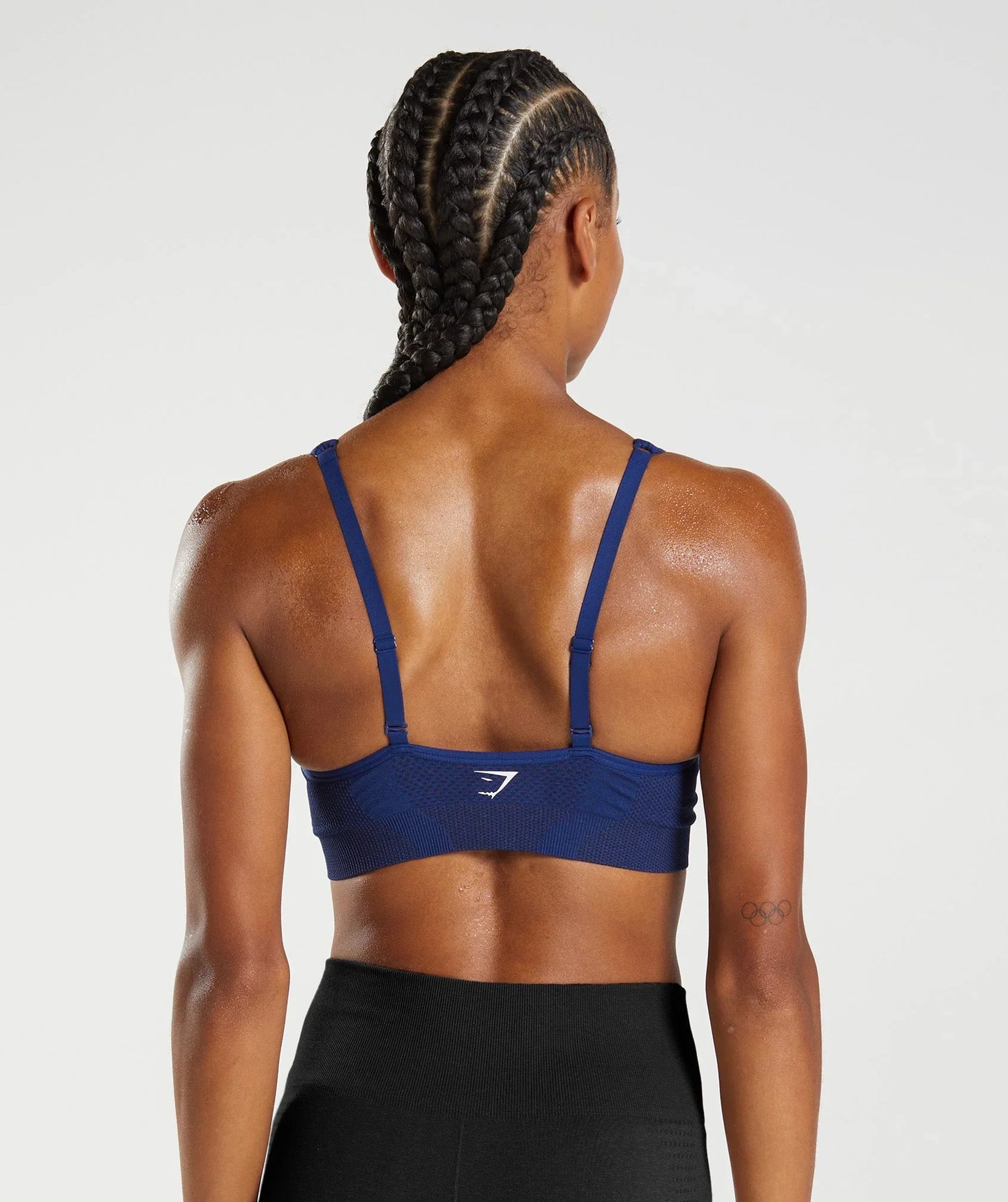 Vital Seamless 2.0 V Neck Sports Bra - Stellar Blue Marl