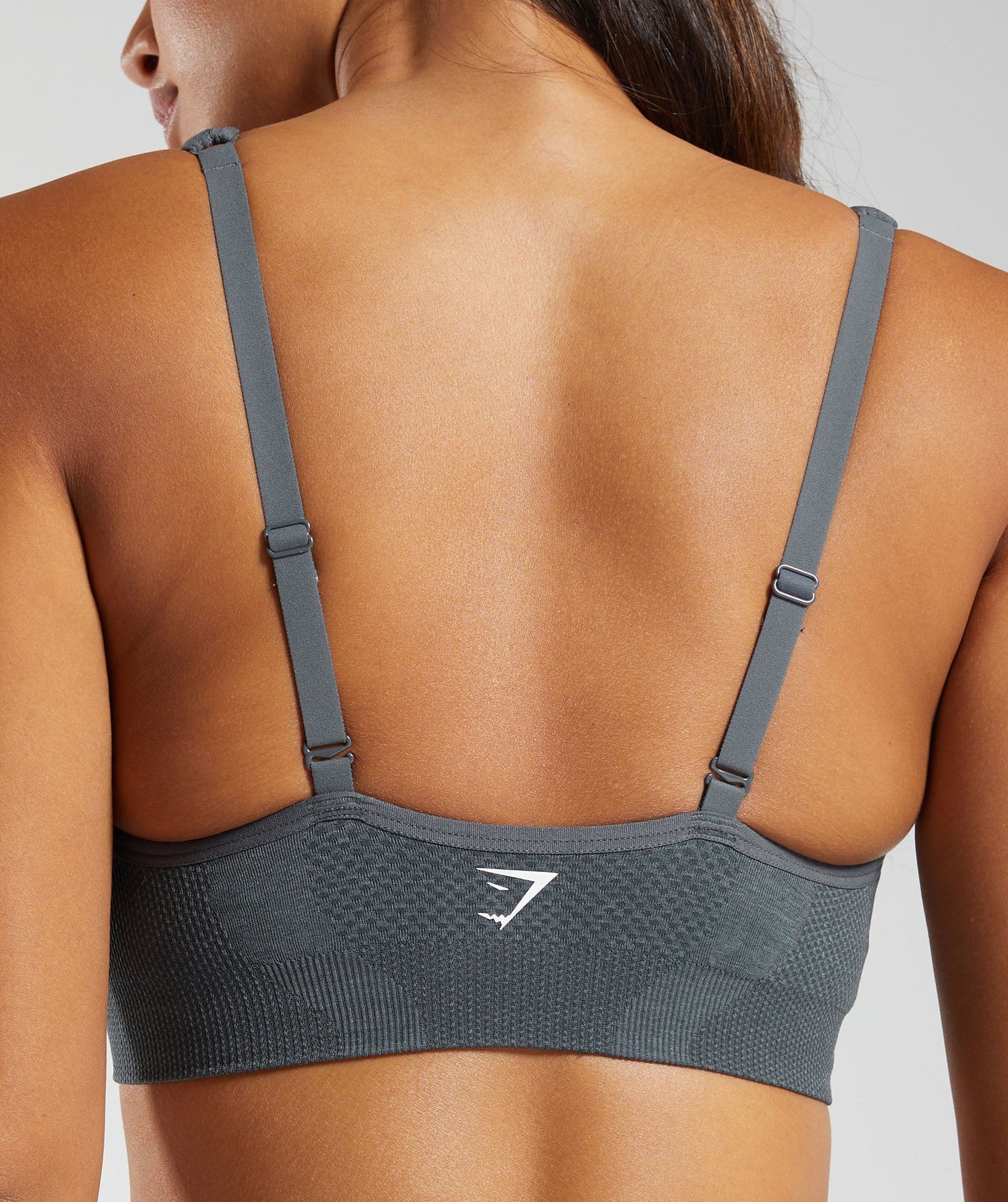 Vital Seamless 2.0 V Neck Sports Bra - Strong Grey/ Marl